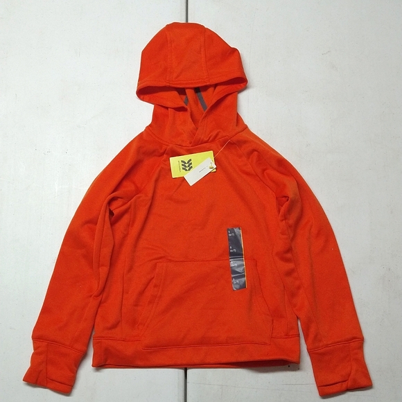 NEW! Boys' Tech Fleece Sweatshirt Hoodie, Orange / Red - All In Motion - Picture 3 of 14
